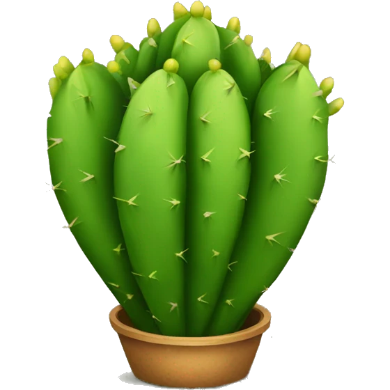 round Nopal without pot emoji