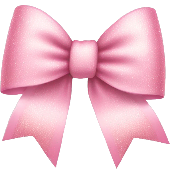 Light pink bow with sparkles  emoji