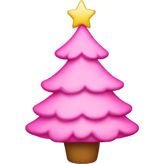 Pink Christmas tree emoji