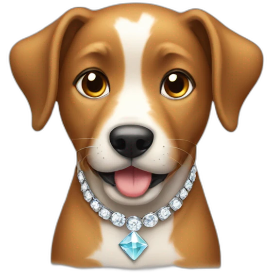 dog with diamongs emoji