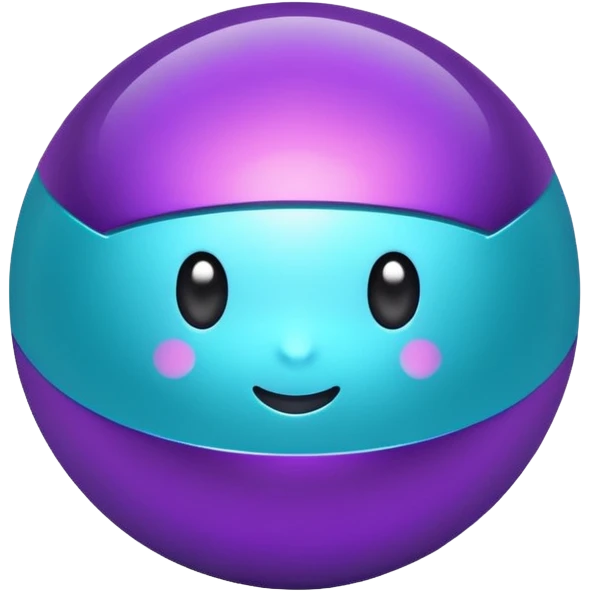 glitter purpel cian little ball emoji