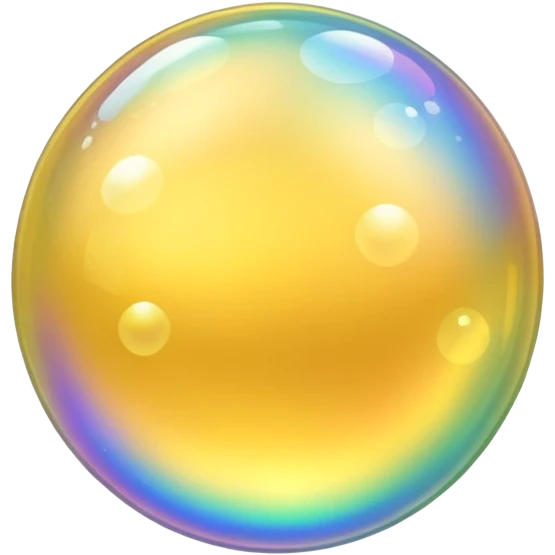 yellow golden sparkling bubble emoji