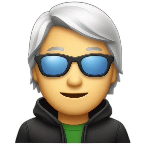 hacker with several bottles of fernet emoji