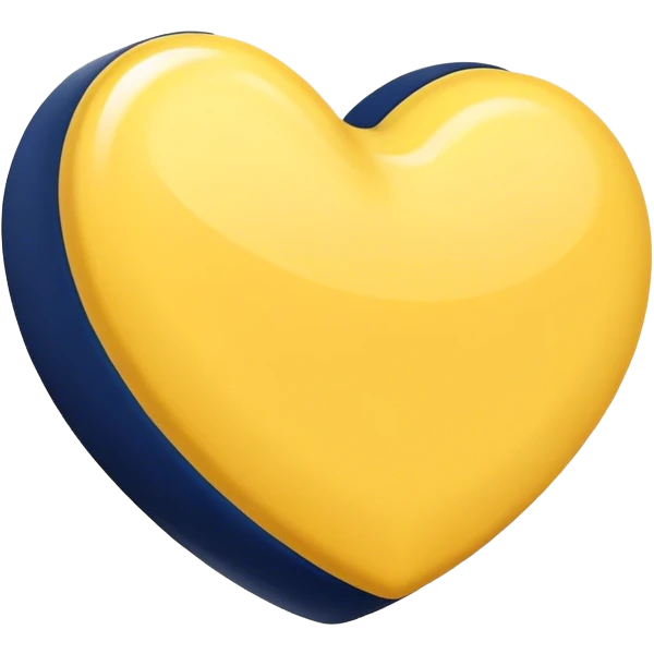 Sarı Lacivert Kalp emoji