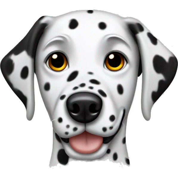 Dalmatian with black eye patch emoji