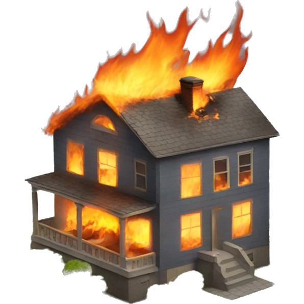 House on fire  emoji