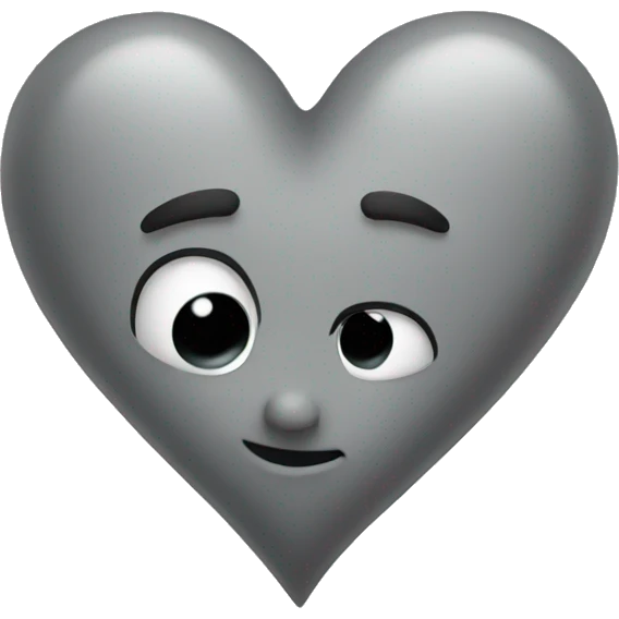 Gray heart emoji