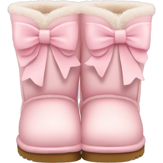 Mini light pink uggs with bow emoji