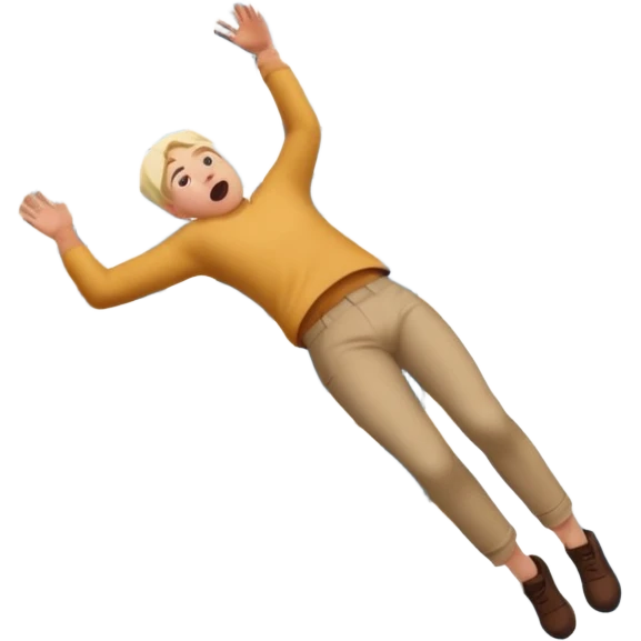 a person killing themself by jumping off of a building emoji
