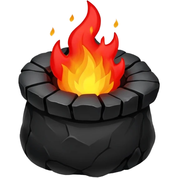 single burning coal emoji