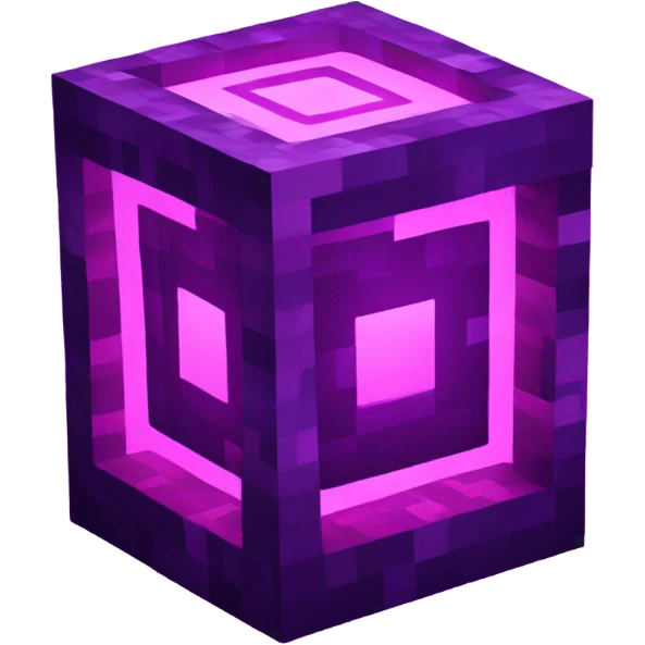 Minecraft nether portal neon emoji