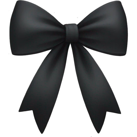 Black bow emoji
