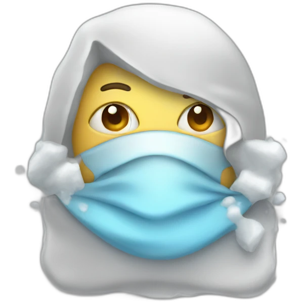 iphone with a cold emoji