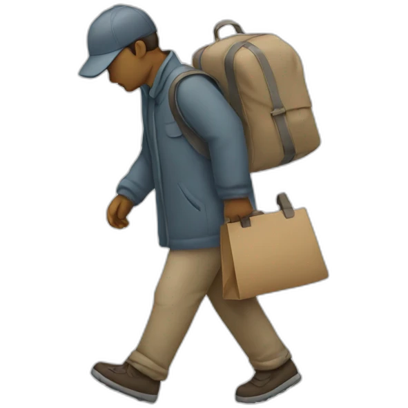 blind person walking emoji