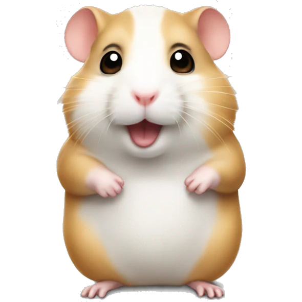 Hamster with a lot of work to do. emoji