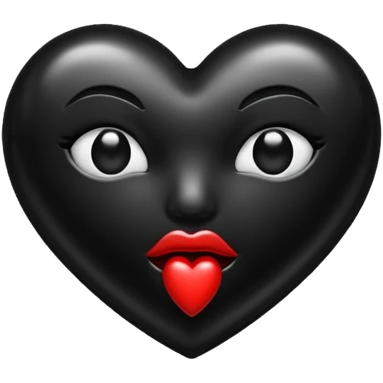 Kiss heart black emoji