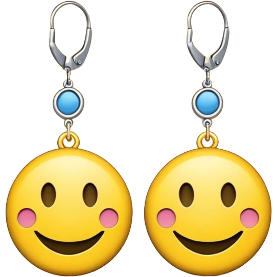 smiley face earrings emoji