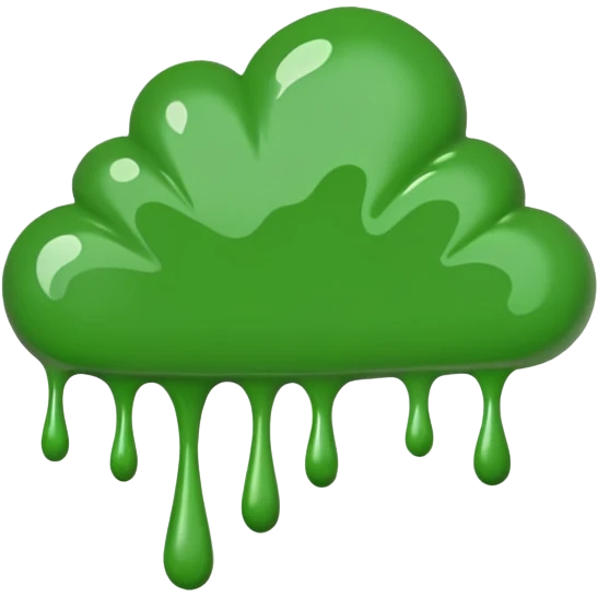 green paint splat emoji