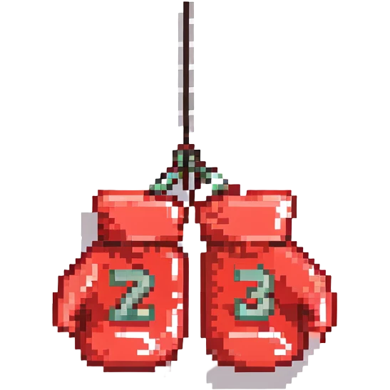 красные боксерские перчатки с надписью "23", no background emoji