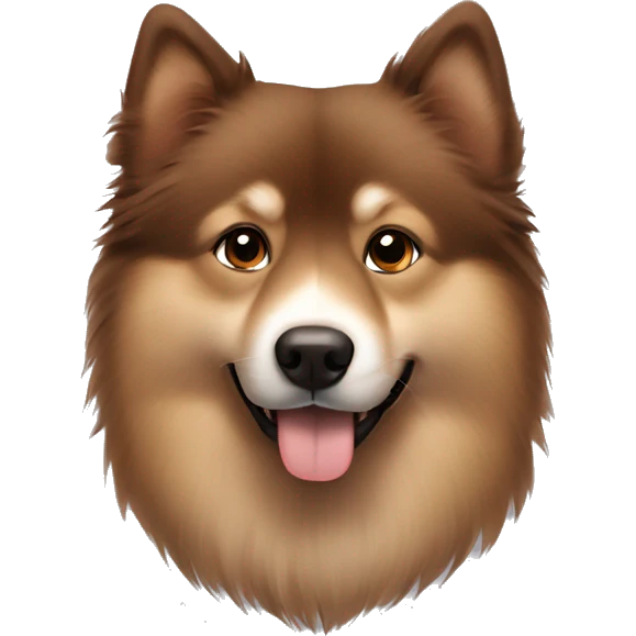 Finnish Lapphund brown. His nose and face is dark brown emoji