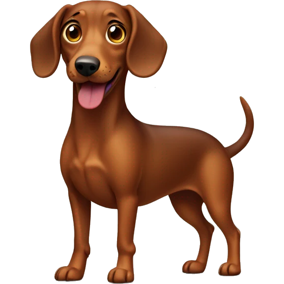 brown weenie dog full body emoji