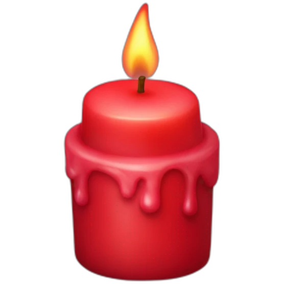 fat red candle emoji