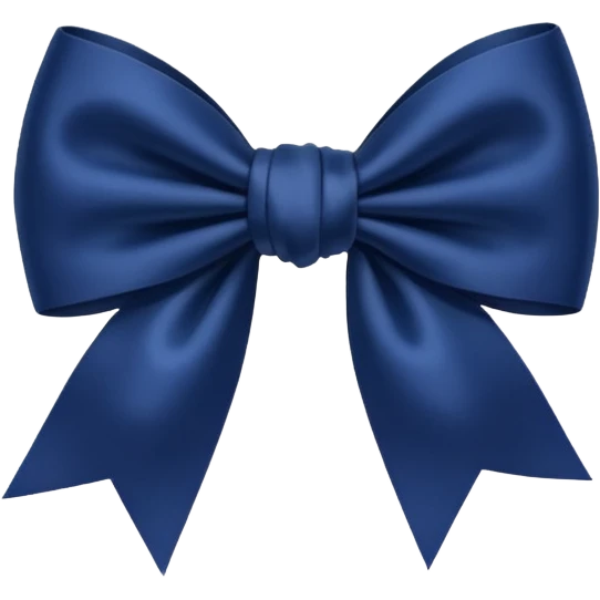 Navy blue bow emoji