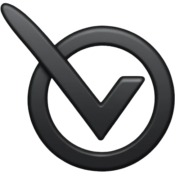 fait moi un emojis avec un fond bleu et un check mark noir au milieux emoji