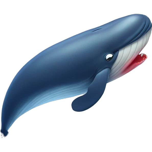 A whale with butterflies inside its stomach, blushing, red heart above its head emoji