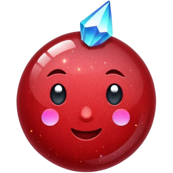 red glitter ping emoji