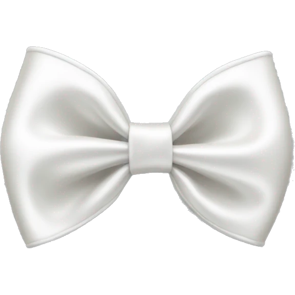 white satin bow emoji