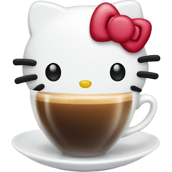 hello kitty tomando café  emoji