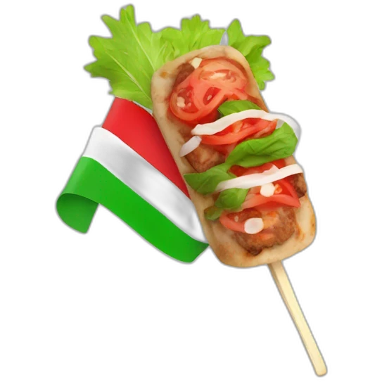 Kebab italiens flag coloris emoji