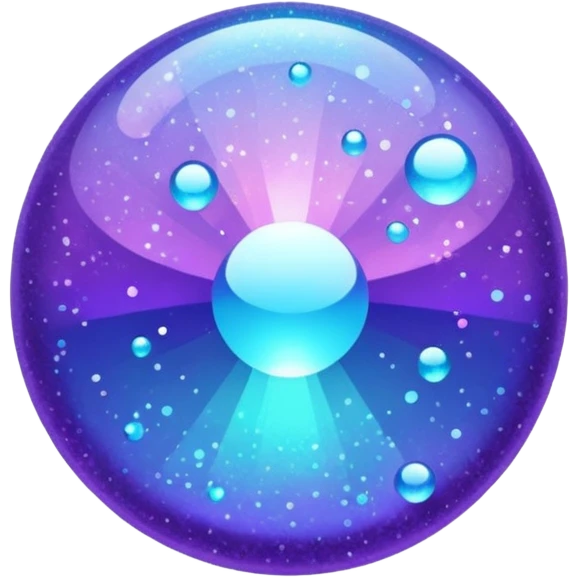 Glitter Purple and Cian add emoji