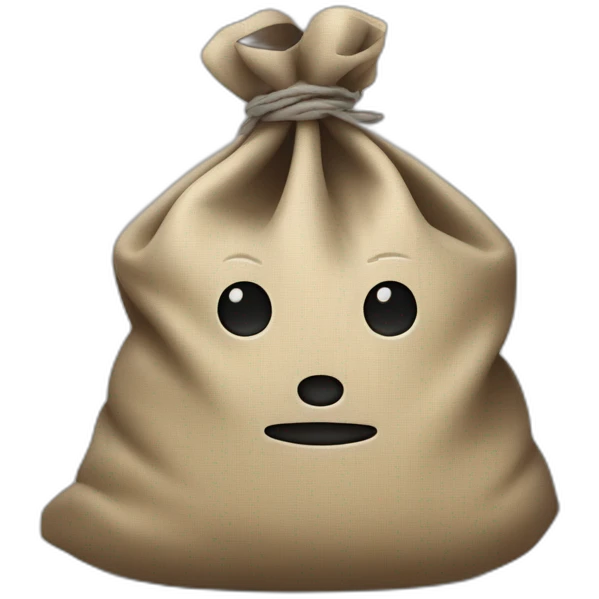 Ein Dieb mit schwarz-weißen Streifen und einem Sack hinter der Schulter emoji