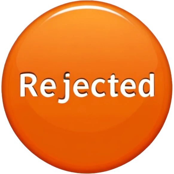 draws a circle around the word "rejected" emoji