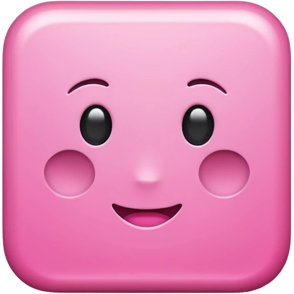 Pink square emoji without face or flower emoji