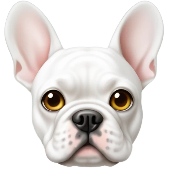 White frenchie different color eyes emoji