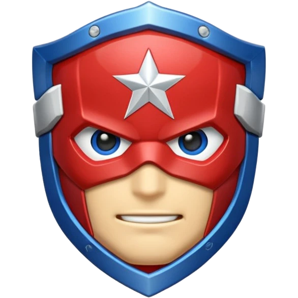 hazme un emojis del escudo del capitán América emoji