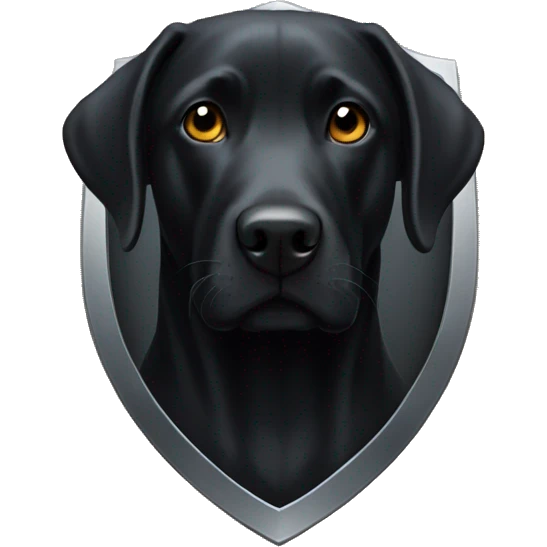 black shield with blacklabrador emoji