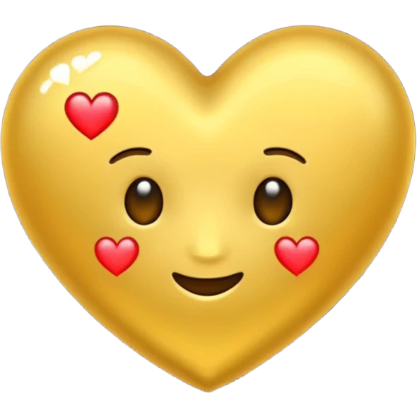 Coeur dorer avec un H emoji