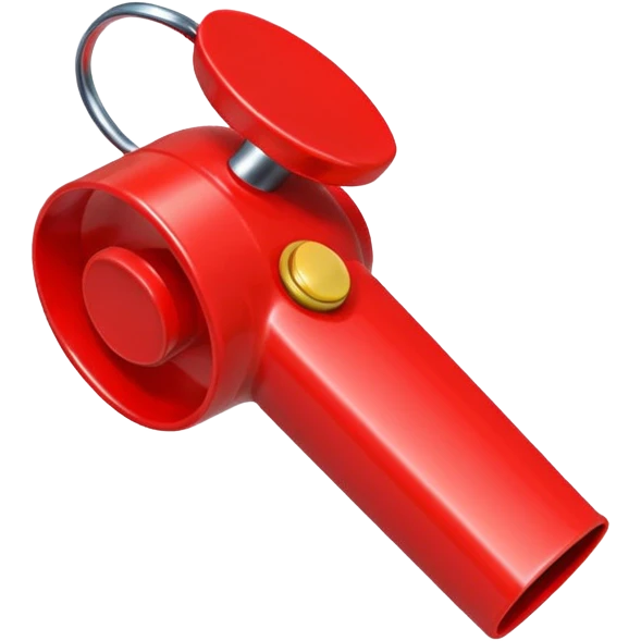 whistle in red emoji
