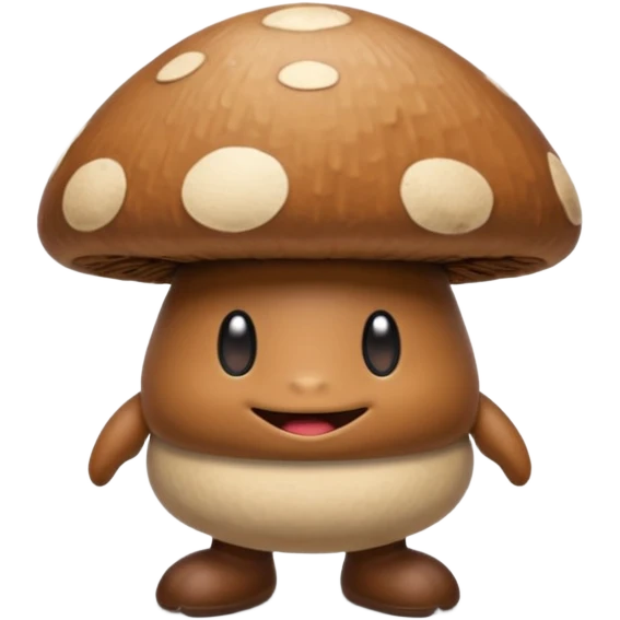 the brown walking goomba mushroom from mario emoji