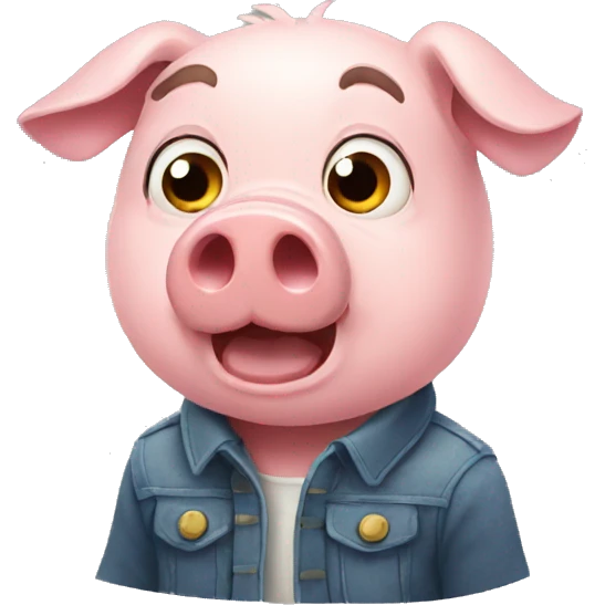 pig scared emoji