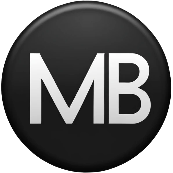 Black circle with “MB” written on in the middle of it. Nothing else no holes or anything. emoji