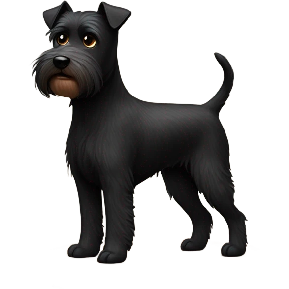 Black terrier and mole emoji
