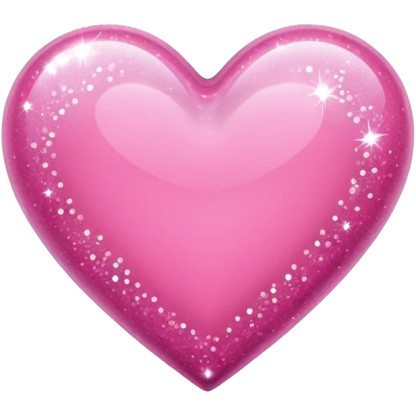 glitter pink heart emoji