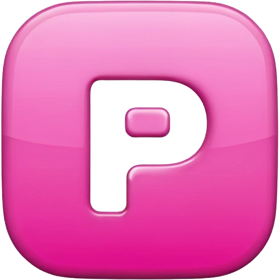 Pink 3d P logo
 emoji
