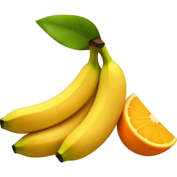 A banana with two oranges at the bottom emoji