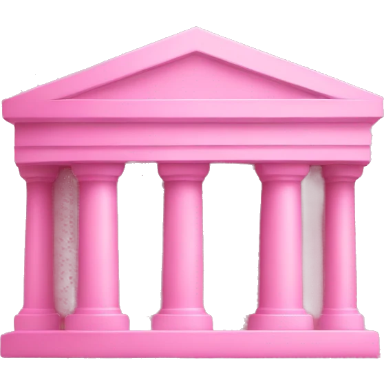 Pink bank emoji